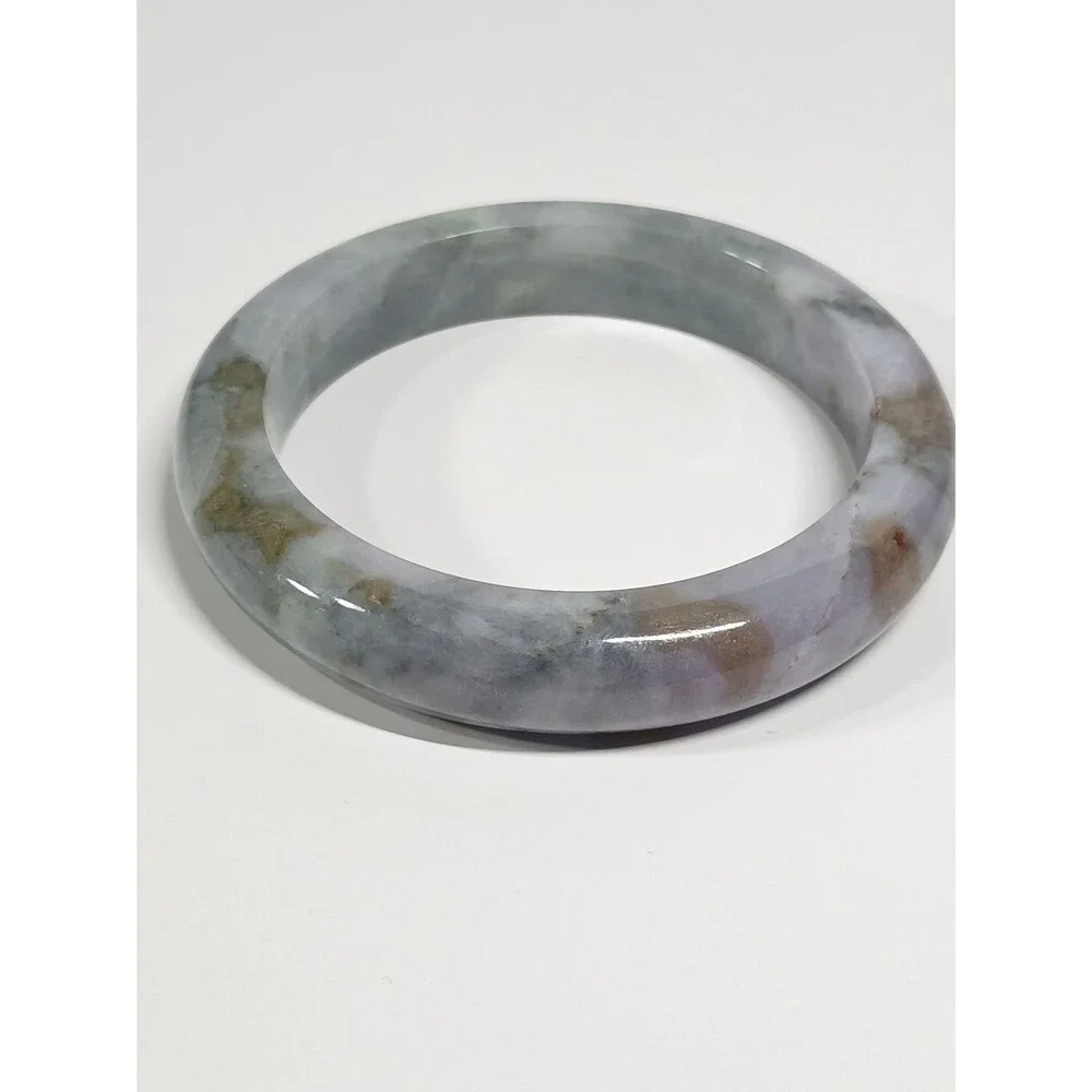 Grey Lavender Jade Bangle 67mm Multi-Color